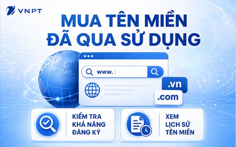 Kiểm tra khả năng đăng ký và lịch sử tên miền đã qua sử dụng
