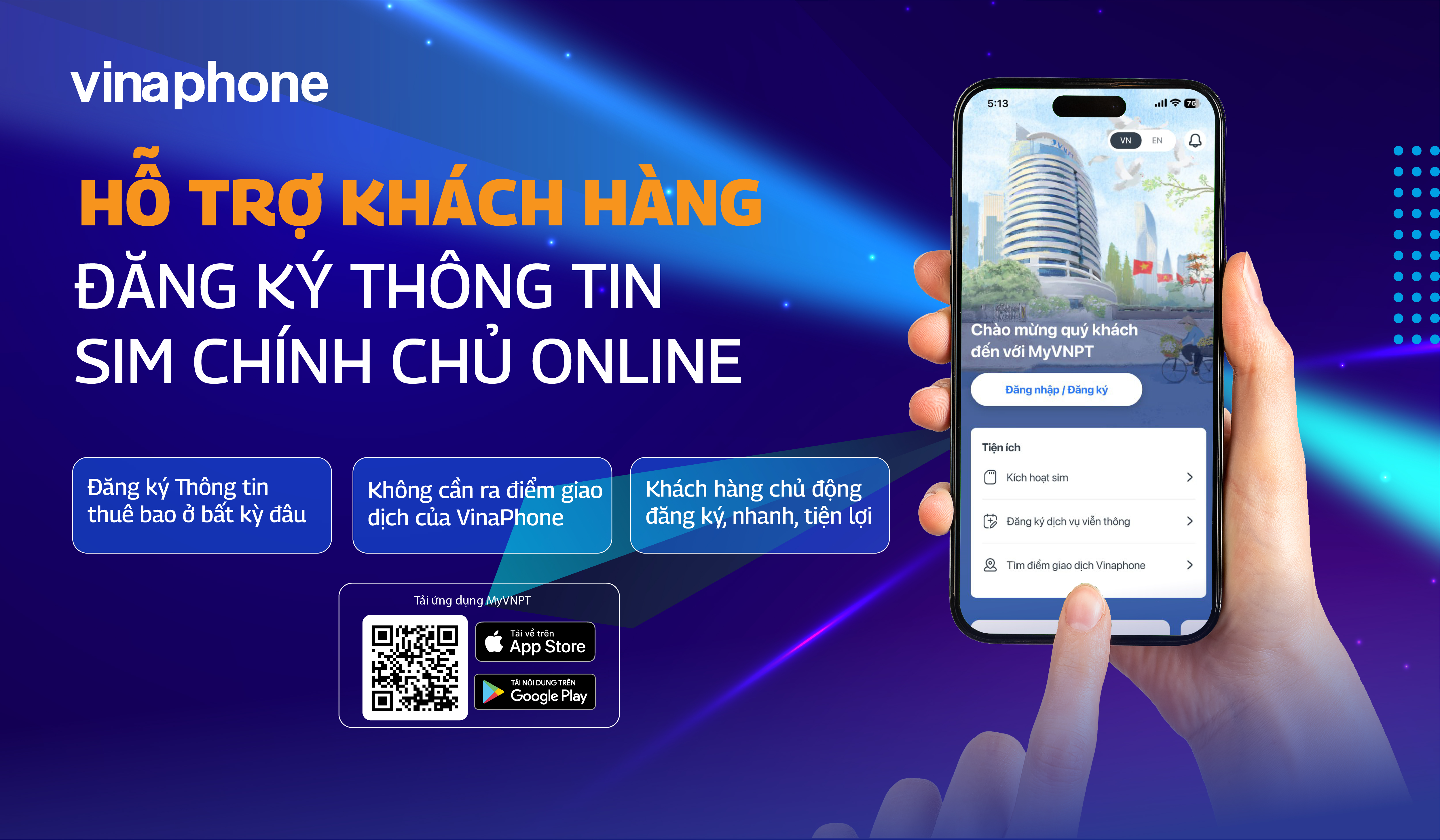 Đăng ký SIM và thông tin thuê bao trực tuyến dễ dàng với app My VNPT