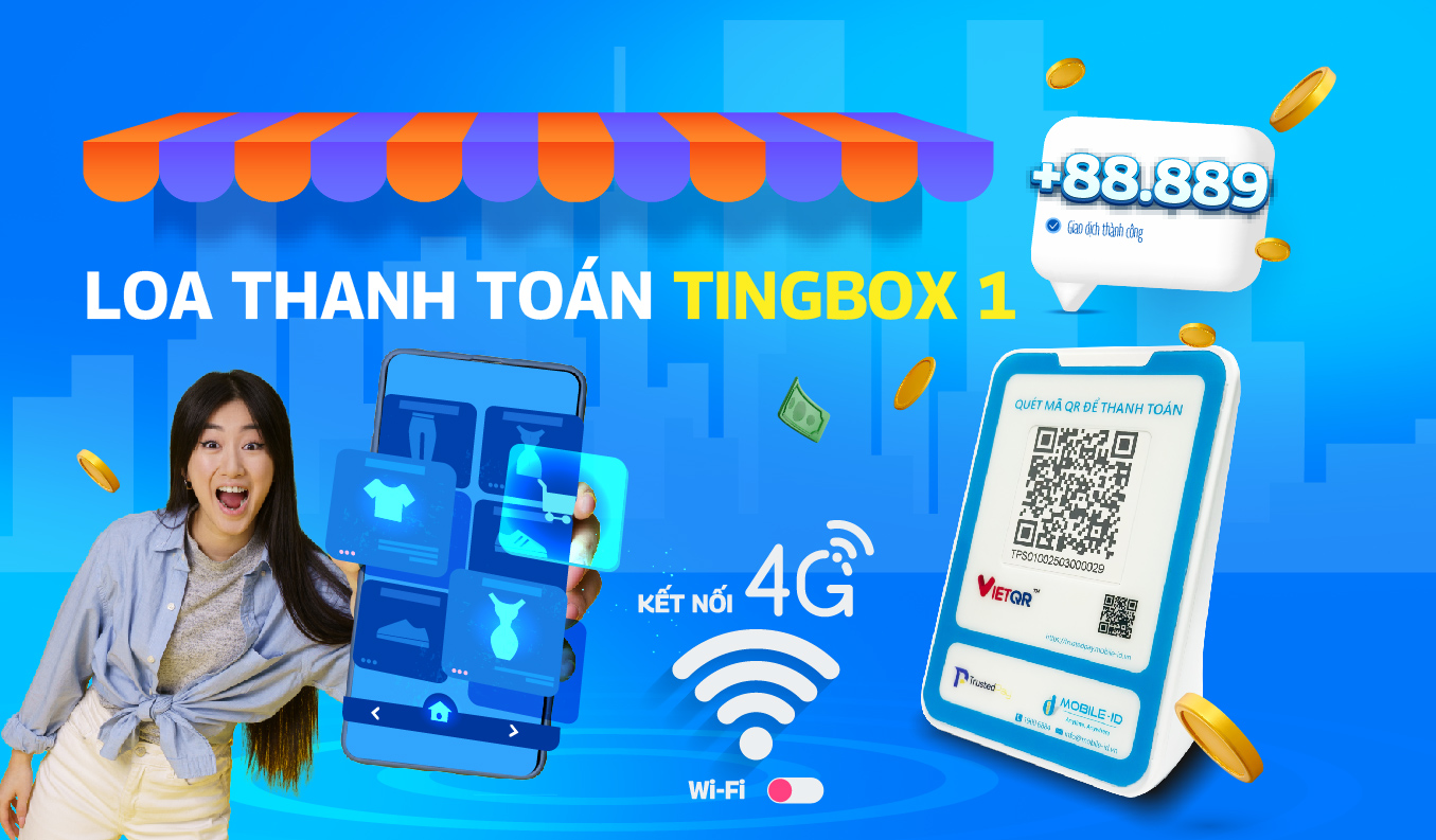Giải pháp Loa thông báo thanh toán - Gói Tingbox 1