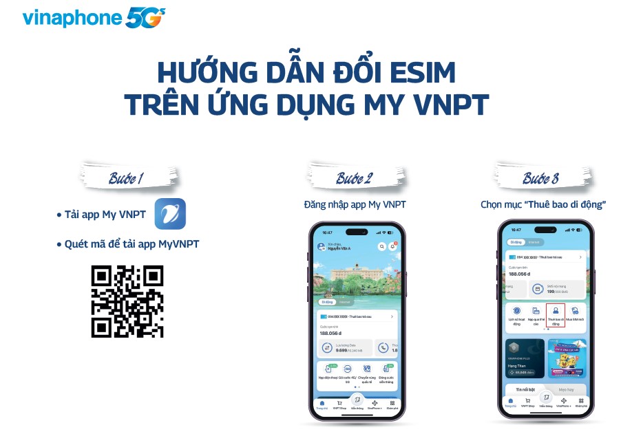 Đổi eSIM dễ dàng – Trải nghiệm công nghệ tiên phong cùng MyVNPT
