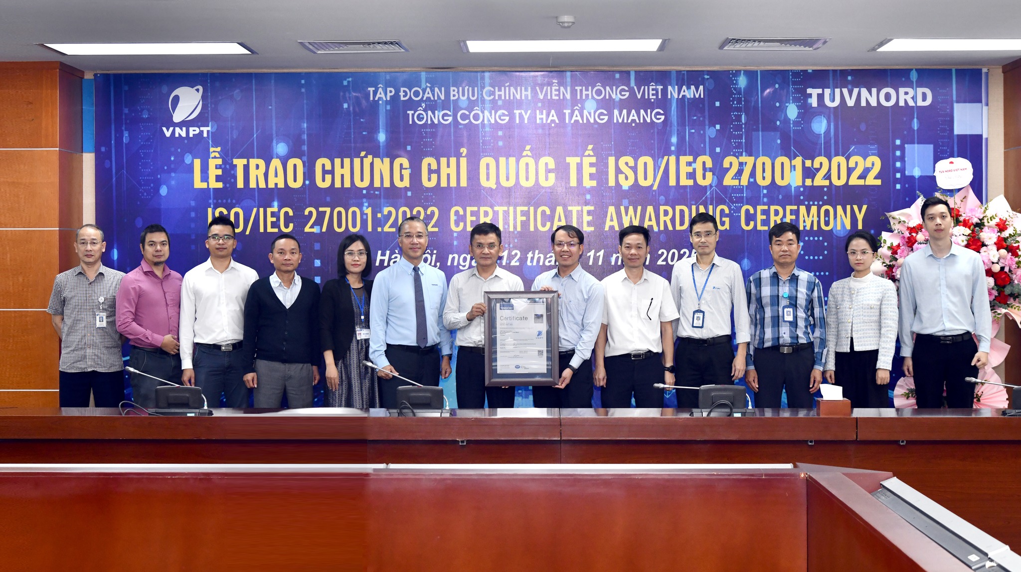 Hệ thống VNPT AntiDDoS và dịch vụ VPN đạt chứng chỉ quốc tế ISO  IEC 27001:2022