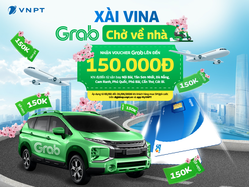 Thể lệ chương trình Xài Vina – Grab đưa đón sân bay
