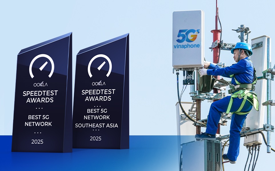 VinaPhone xác lập vị thế Mạng 5G tốt nhất Đông Nam Á tại MWC 2026