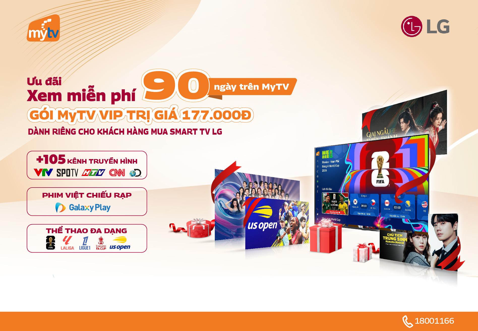 Mua Smart TV LG, MyTV tặng 3 tháng gói VIP để tận hưởng trọn vẹn World Cup 2026