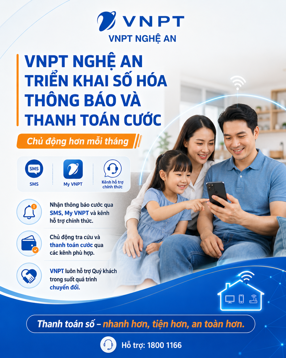 VNPT Nghệ An triển khai số hóa thông báo và thanh toán cước
