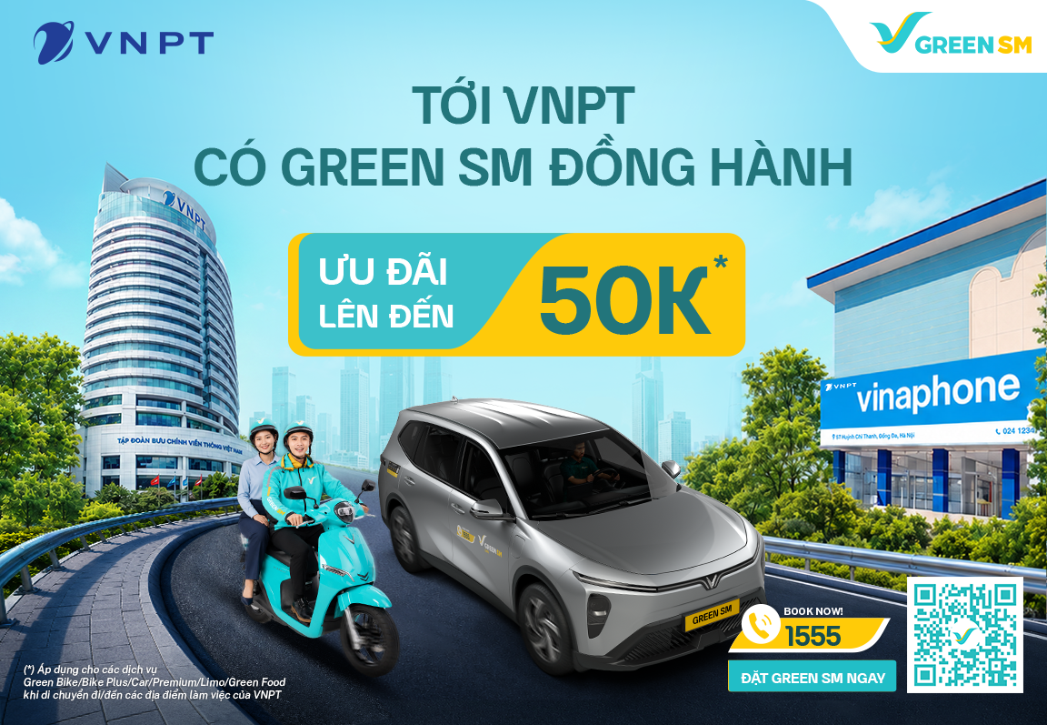 VNPT ĐỒNG HÀNH CÙNG GREEN SM –  ƯU ĐÃI ĐẾN 20%