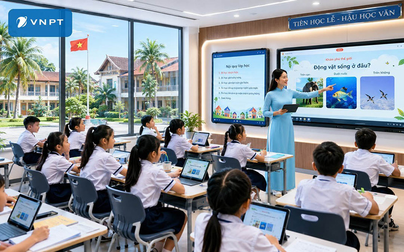 Trường học số là gì? Lợi ích, giải pháp & mô hình 6 trụ cột