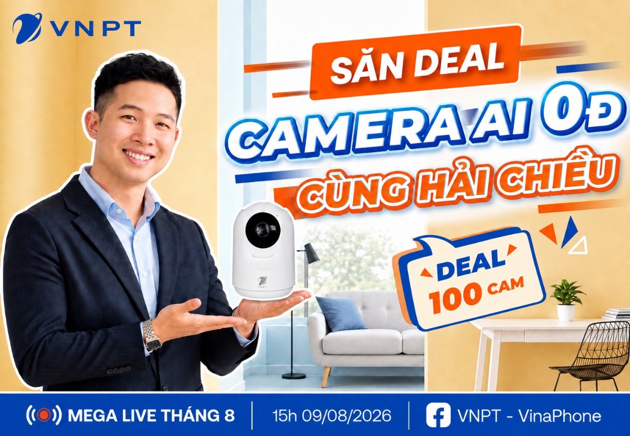 SĂN DEAL CAMERA AI 0Đ CÙNG HẢI CHIỀU TẠI MEGA LIVE THÁNG 8