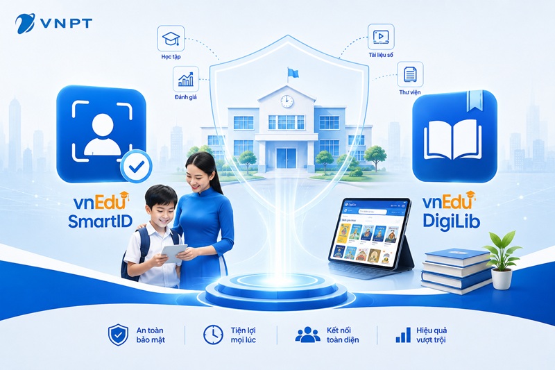vnEdu SmartID & DigiLib giúp chuyển đổi số trường học toàn diện