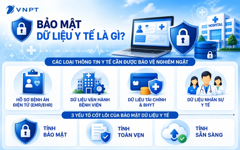 Bảo mật dữ liệu y tế: Các giải pháp bảo vệ thông tin bệnh nhân